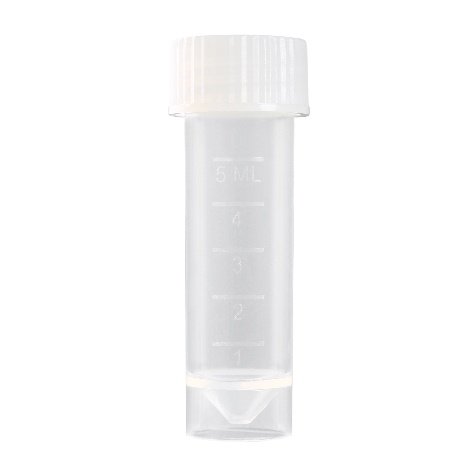 Пробирки 5 мл, резьбовые, свободностоящие, с бесцветной крышкой, стерильные, 100 шт./уп., Sovtech