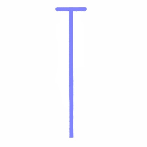 Шпатель Дригальского для засева, Т-форма, полистирол, синий