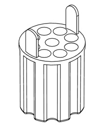 Адаптер для 9×15 мл каждый, круглое дно, к ротору S500-4 (максимально 36×15 мл)