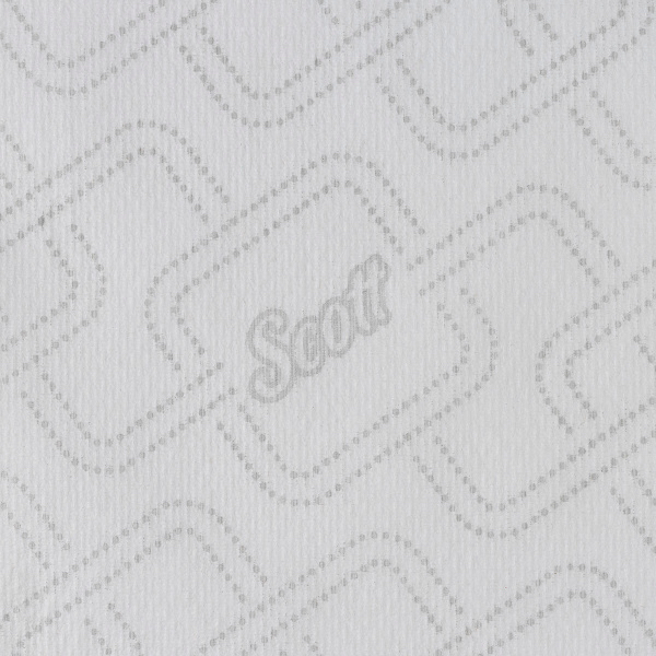 Полотенца бумажные 190 х 0,198 м, Scott Essential Slimroll, рулонные, белые, однослойные, вид листа