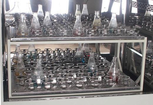 Шейкер-инкубатор двухуровневый, 580 л, ампл. 35 мм, 30-300 об/мин, от +4 до +60°С, платформа 970×560 мм, ZWYR-2112B, Labwit, вид внутри