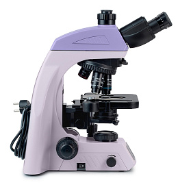 Микроскоп Magus Bio 260T, прямой, тринокуляр/бинокуляр, СП, планахромат 4×, 10×, 40×, 100× (вид сбоку)