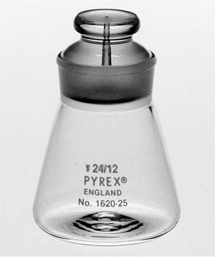 Пикнометр Хаббарда-Кармика 25 мл, широкое горло, пробка 24/12, 12 шт/упак