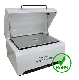 Прибор для тестирования промышленных товаров и упаковки по стандарту RoHS, ¹⁶S — ⁹⁵Am, ppm — 100%, атмосфера — воздух, EDX 8000 RoHS, ESI, Китай