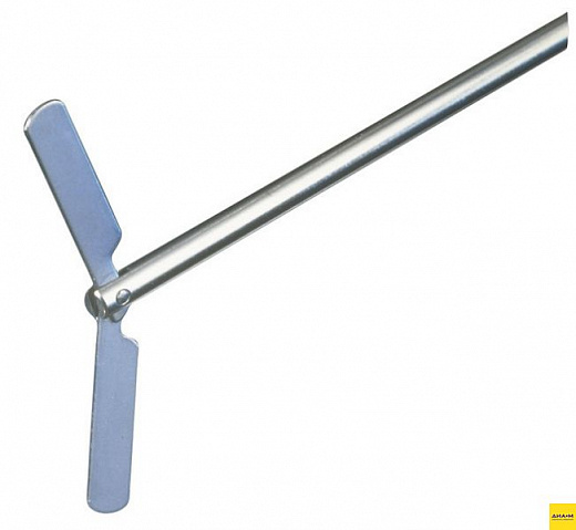 Перемешивающий элемент центробежный, 2 раздвижные лопасти, 10х90 мм, длина 400 мм, нержавеющая сталь, BR 14