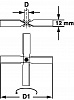 Перемешивающий элемент пропеллерный, 4 закрепленные лопасти, d 100 мм, длина 650 мм, нержавеющая сталь Фото 3