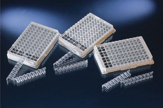 Планшеты 96 луночные для ИФА, для колориметрии, стрипованные, прозрачные, нестерильные, Maxisorp, 400 мкл, 5 шт./уп., 60 шт./кор.