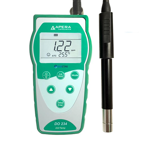 Кислородомер, до 20 мг/л, до 50 °C, с датчиком DO803, портативный, DO234 Экостаб Фото 1