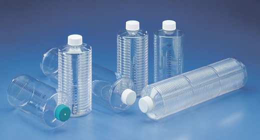 Роллерные бутыли 850 см², ПС, ребристые стенки, градуированные, невент. винт. крышка, 20 шт./уп., 20 шт./кор., арт. 184344