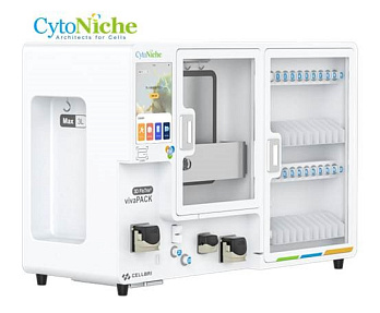 Система для автоматической фасовки клеточного продукта по криопакетам, 3D FloTrix vivaPACK, CytoNiche