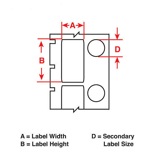 Этикетки M61-205-492 для BMP61, M611, прямоугольные 41,28 х 9 мм, круглые d 9 мм, материал FreezerBondz, 250 шт. Фото 3