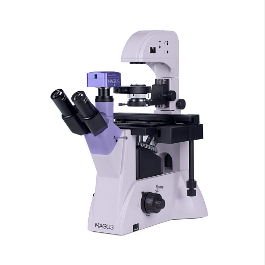 Микроскоп биологический инвертированный цифровой, тринокуляр, с камерой, Magus Bio VD350