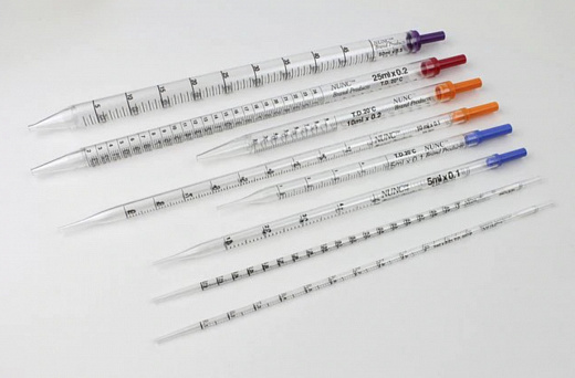 Пипетка 50 мл, серологическая, ПС, стерильная, индивидуальная пластик. упаковка, 100 шт./уп. Фото 1