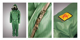 Комбинезон с полноценной маской с резьбовым присоединением фильтров, от ПБА I-IV групп, размер 52-54, рост 167-172 см