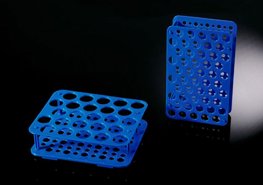 Штатив для пробирок, d 17 мм, 50 мест, полипропилен, синий