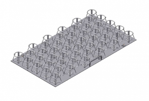 Платформа M c зажимами (н/ж сталь) 13x2000 мл, для Multitron / Thermotron / Orbitron