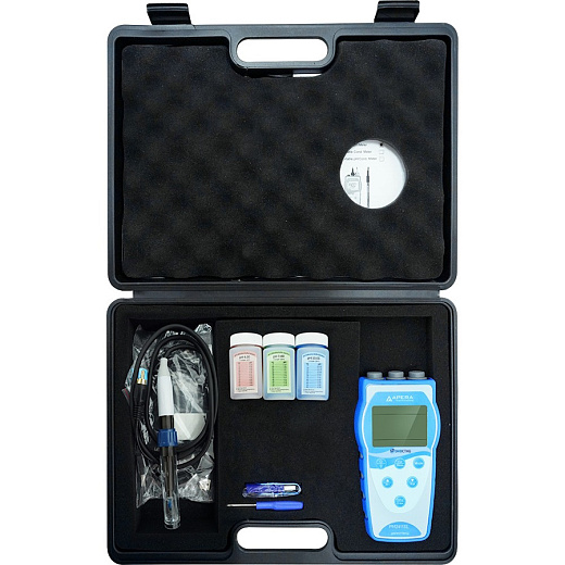 рН-метр, -2-16±0,01, портативный, электрод LabSen 553, PH241SL, серия 240, для почвы, с кейсом, Apera Instruments