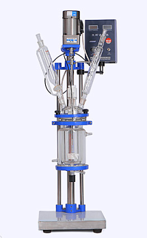 Реактор лабораторный, 400 °С, 10 л, EXS-10L, с рубашкой, верхнеприводной мешалкой с взрывобезопасным исполнением, штативом