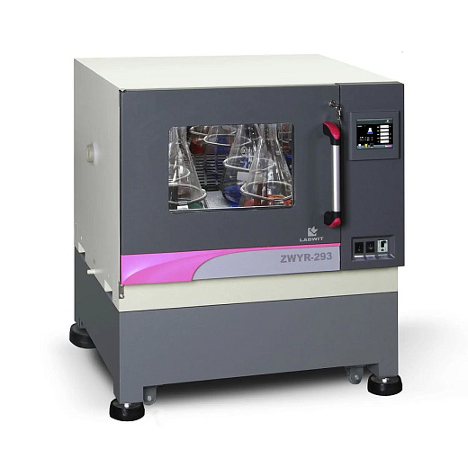 Шейкер-инкубатор, 120 л, ампл. 1-50 мм, 30-300 об/мин, от +4 до +60°С, с охлаждением, платформа 500×400 мм, колбы до 5 л, 1-2 яруса, ZWYR-293, Labwit