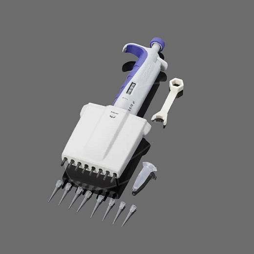 Автоматическая пипетка механическая 5-50 мкл 8-канальная, Glassco