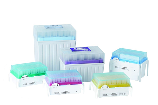 Наконечники до 200 мкл (от 2 мкл), бесцветные, стерильные, с фильтром, без ДНК, РНК, ДНКаз, РНКаз, протеаз, длина 51,2 мм, Diamond TIPS, DF200ST, 96 шт./штат., 10 штат./упак., Gilson