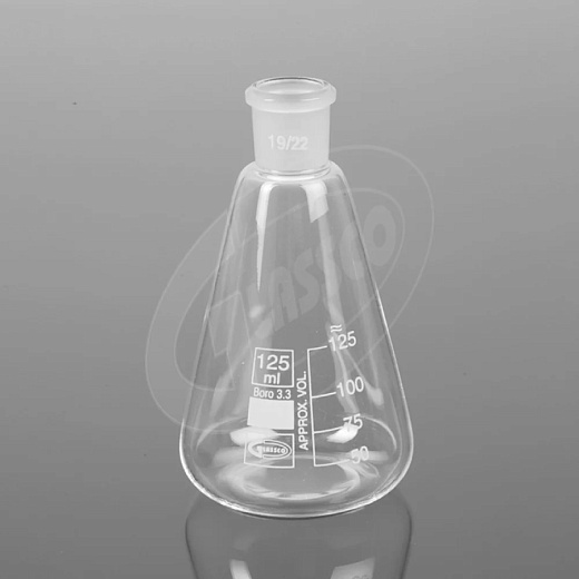 Колба Эрленмейера, стекло, до 500 °С, шлиф 14/20, 2 шт./уп., Glassco, Индия
