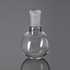 Колба круглая плоскодонная, 100 мл, d 51 мм, шлиф 24/29, Glassco