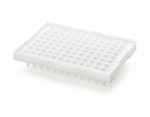 Планшеты для ПЦР, 96-лун., с полуюбкой, стандартный профиль, белые, полипропилен, 10 шт./уп., Sovtech