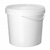 Ведро, 3 л, круглое, крышка белая под защёлку с контролем вскрытия, пластиковая ручка, белый полипропилен Фото 2
