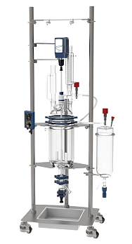 Реактор химический 20 л, EZChem, DN300, с рубашкой, с верхнеприводной мешалкой OHS.4DF