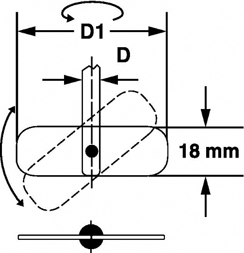 Перемешивающий элемент пропеллерный, 2 поворотные лопасти, d 60 мм, длина 400 мм, нержавеющая сталь Фото 3