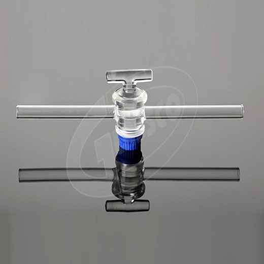 Кран химический, одноходовой, прямой, диаметр 2,5 мм, стекло, 10 шт./уп., Glassco