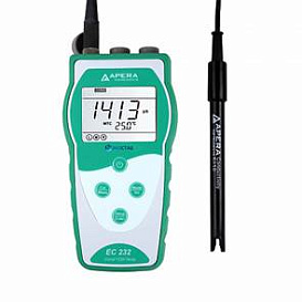 Кондуктометр портативный, 0-200 мСм/см, датчик 2301T-S, EC232, Apera Instruments