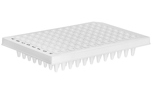 Планшеты для ПЦР, 96-лун., с полуюбкой, стандартный профиль, белые, полипропилен, стерильные, 10 шт./уп., 100 шт./кор., JetBiofill