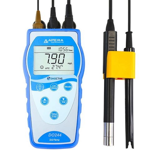 Кислородомер, до 20 мг/л, до 50 °C, с датчиком DO803, портативный, DO244 Экостаб