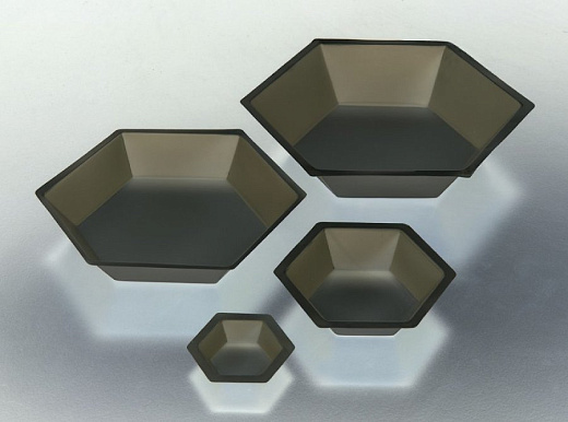 Тарелочка для взвешивания одноразовая, 64х47 мм, ПС, гексагональная, цвет черный, 500 шт., Sovtech