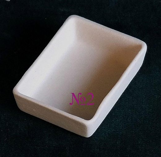 Лодочка для определения зольности, фарфор, 45×25 мм, № 1