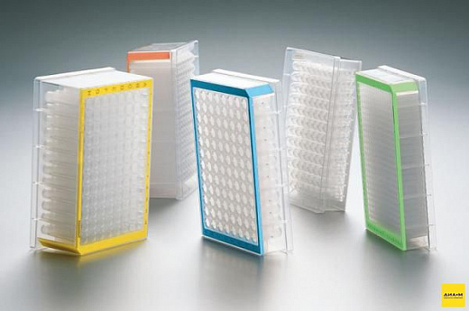 Планшет глубоколуночный, 96/2000, Protein LoBind, белая рамка, 20 шт.