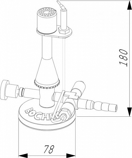 Горелка газовая безопасная с игольчатым клапаном, природный газ Фото 2