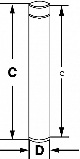 Пенал для стерилизации пипеток, круглый, дно и крышка с силиконовым покрытием, длина 417/425 мм, d 50 мм, нержавеющая сталь Фото 2