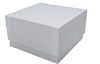 Коробка 3” (77×134×134), картон, белая, без разделителя