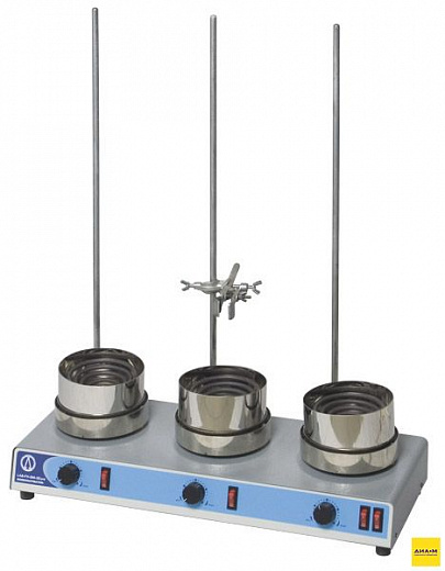 Колбонагреватель для колб 250-1000 мл, 600 °С, трехместный, в комплекте 3 стойки, LH-253