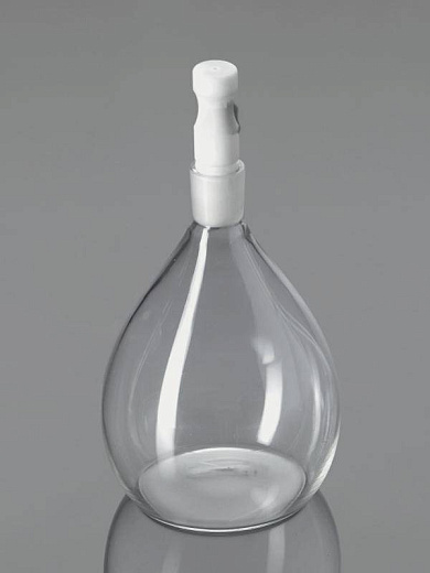 Пикнометр Гей-Люссака, 10 мл, узкое горло, класс A, точность ±0,3 мл, тефлоновая пробка, Glassco