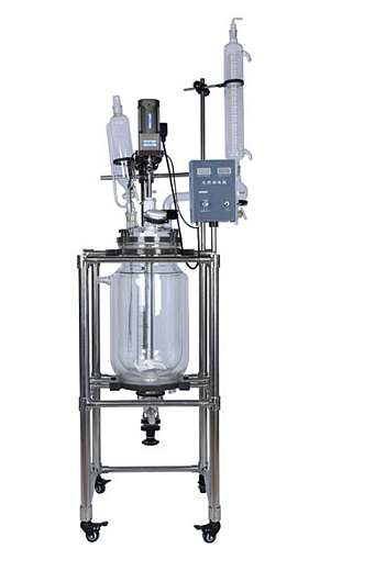 Реактор лабораторный, 400 °С, 50 л, S-50L, с рубашкой, верхнеприводной мешалкой, штативом