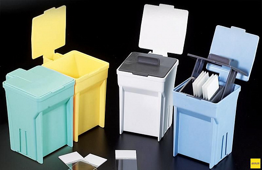 Кювета для окрашивания и проводки, на 12 стекол, белая, РОМ