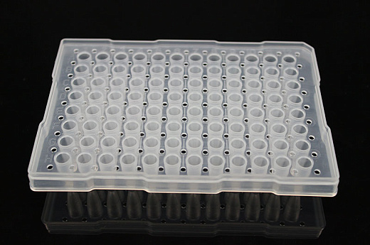 Планшеты для ПЦР, 96-лун., с полуюбкой, стандартный профиль, прозрачные матовые, полипропилен