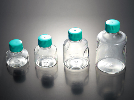 Бутыль, ПС, с завинчивающейся крышкой, прозрачная, стерильная, цилиндрическая, Jet Biofil