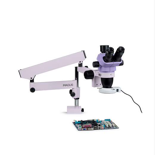 Микроскоп стерео, до 45х, по схеме Грену, для ремонта и пайки, Stereo 7TR, Magus