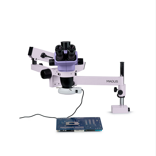 Микроскоп стерео, до 45х, по схеме Грену, для ремонта и пайки, Stereo 7TR, Magus