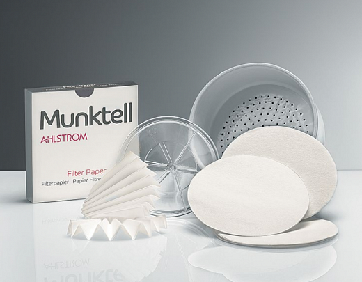 Фильтры зольные упрочненные, круглые, тип 1288, d 185 мм, 84 г/м², 10 с/10 мл, 12-15 мкм, 100 шт Фото 1